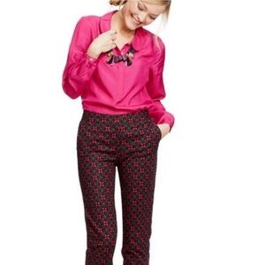 Boden Floral Bistro Crop Trouser Pants Size 10